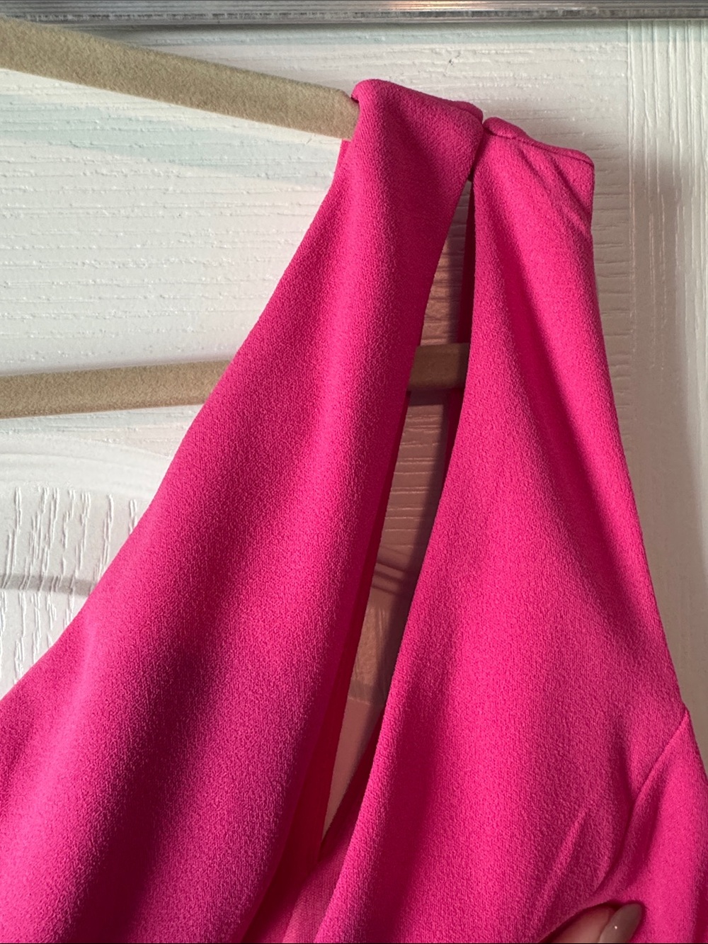 NWT Lulus One-Shoulder Fuchsia Cocktail Dress - Picture 3 of 4